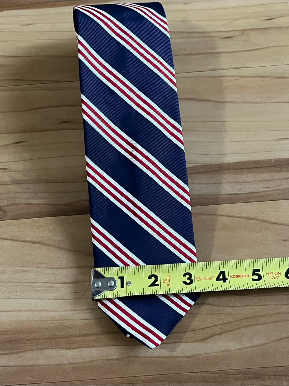 Breuer Men’s Navy Red White Striped Tie Handmade in Italy - Picture 8 of 8
